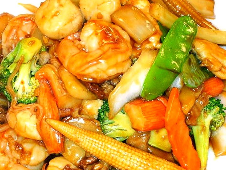 Shrimp with mixed vegetables